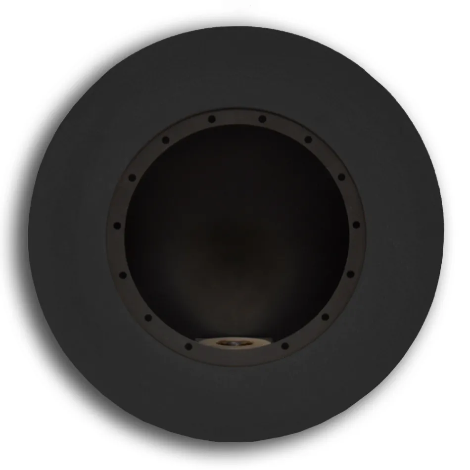 Chimenea de bioetanol de pared de diseño redondo en acero pintado - Trenton viadurini