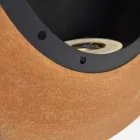 Chimenea de bioetanol de pared de diseño redondo en acero pintado - Trenton viadurini