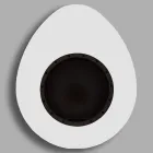 Chimenea de bioetanol de pared en acero pintado de diseño ovalado - Guiscard viadurini