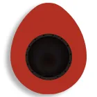 Chimenea de bioetanol de pared en acero pintado de diseño ovalado - Guiscard viadurini