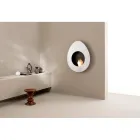 Chimenea de bioetanol de pared en acero pintado de diseño ovalado - Guiscard viadurini