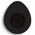 Chimenea de bioetanol en pared de diseño ovalado de acero pintado - Guiscard viadurini