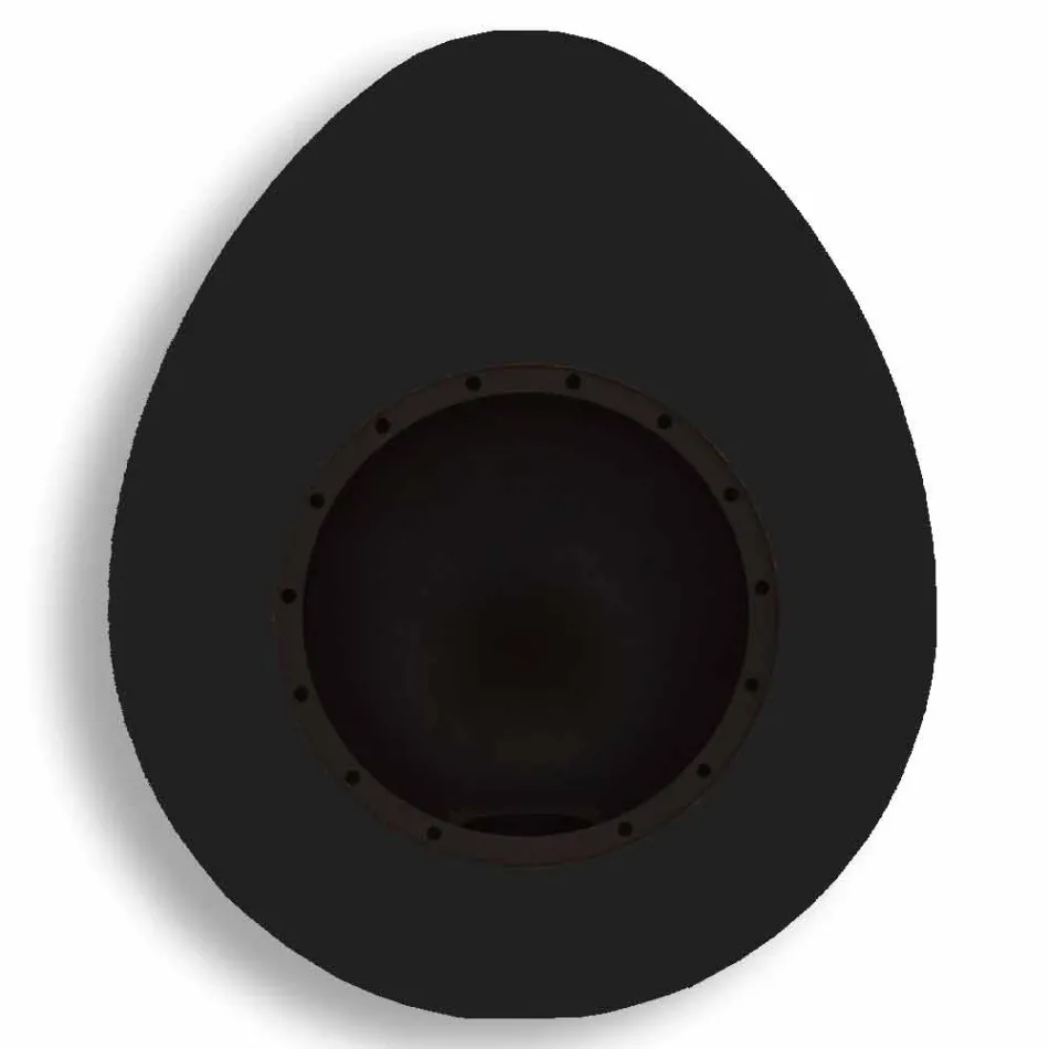 Chimenea de bioetanol en pared de diseño ovalado de acero pintado - Guiscard viadurini