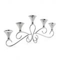 5 candelabros armados en metal plateado elegante diseño de lujo - Peleo
