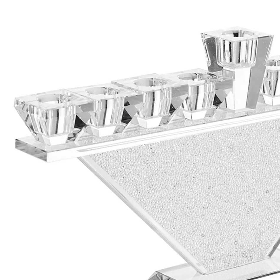 Candelabro de cristal de 9 llamas de diseño de lujo italiano - Wanni viadurini