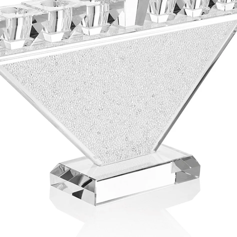 Candelabro de cristal de 9 llamas de diseño de lujo italiano - Wanni viadurini