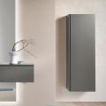 Perchero de melamina lacada con puerta de MDF y estante interior - Lunis