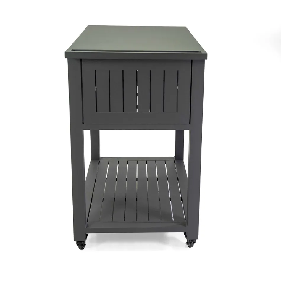 Carrito de exterior de aluminio pintado con diferentes acabados - Hotel viadurini