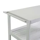 Carro de Aluminio con Diferentes Acabados con Ruedas y 3 Estantes - Carpa viadurini