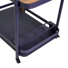 Carro de aluminio en diferentes acabados con ruedas y detalles de teca - Carpa viadurini