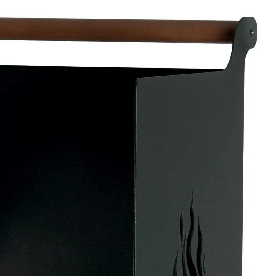 Carro de madera con cajón y ruedas Made in Italy - Alpaca viadurini