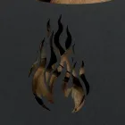 Carro de madera de metal con estante y 4 ruedas Made in Italy - Geco viadurini