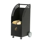 Carro de madera de metal con 4 ruedas Made in Italy - Coccinella viadurini