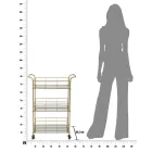 Carrito de comida con estructura de hierro acabado dorado - Viviana viadurini