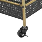 Carrito de comida de hierro con estructura en acabado dorado - Elegante viadurini