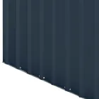 Caseta de jardín adosada de chapa de color antracita con puerta batiente - Cucciolo viadurini