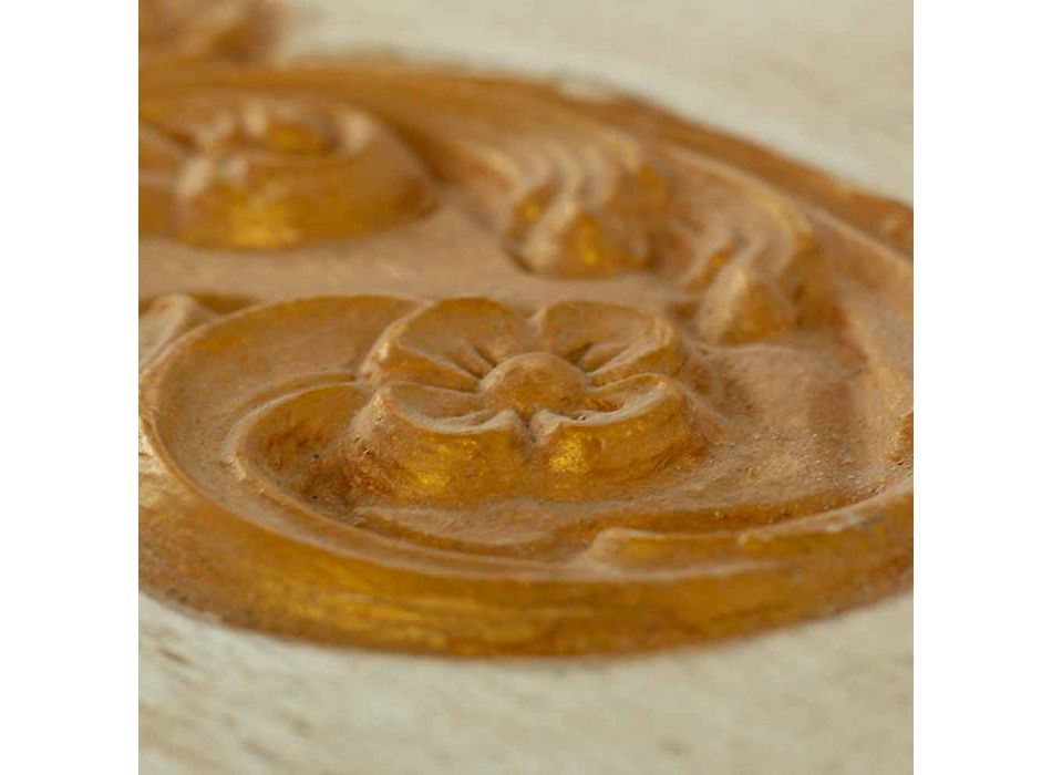Cofre hecho a mano en madera maciza con perfiles dorados Made in Italy - Caio viadurini