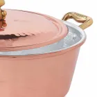 Cacerola y Tapa Cobre Cobre Cónico Estañado a Mano 28 cm - Marialuna viadurini