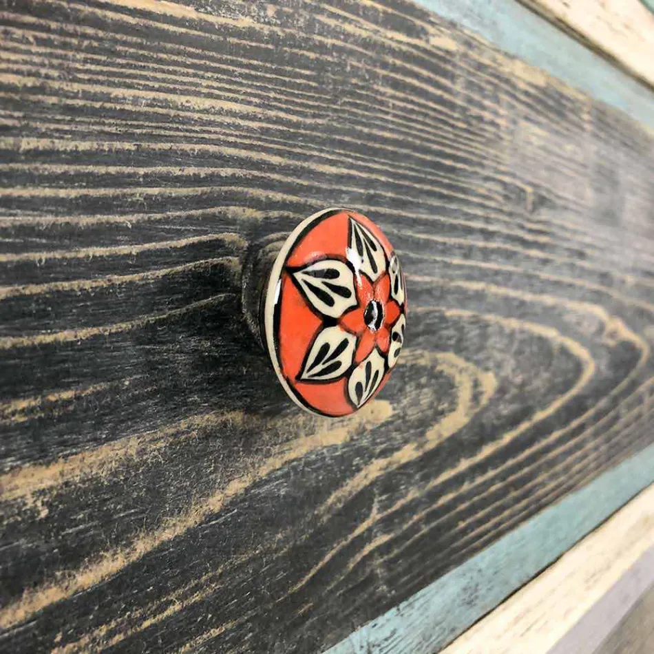 Cajonera artesanal en madera de abeto con 3 cajones Made in Italy - Mono viadurini