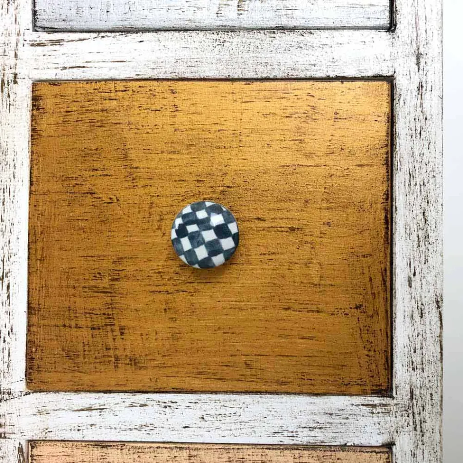 Cómoda artesanal de madera maciza con 9 cajones Made in Italy - Pierrot viadurini