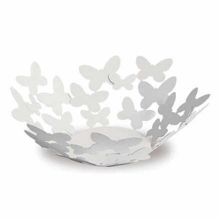 Pieza central de diseño en hierro blanco, beige o marfil Made in Italy - Leiden viadurini