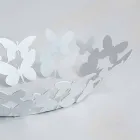 Centro de mesa ovalado moderno en hierro blanco o beige hecho en Italia - Leiden viadurini