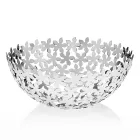 Decoraciones florales de lujo para centro de mesa semiesfera de metal plateado - Terraceo viadurini