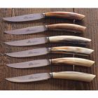 Bloque de madera de olivo con 6 cuchillos para carne Made in Italy - Bloque viadurini