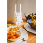 Cesta de hierro con diseño moderno y portavasos hecha en Italia - Marken viadurini