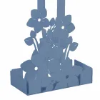 Cesta de hierro con diseño moderno y portavasos hecha en Italia - Marken viadurini