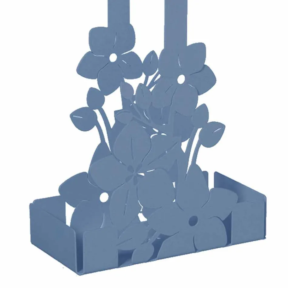 Cesta de hierro con diseño moderno y portavasos hecha en Italia - Marken viadurini