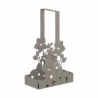 Cesta de hierro con diseño moderno y portavasos hecha en Italia - Marken viadurini