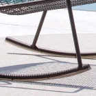 Chaise longue mecedora para exteriores en metal galvanizado Made in Italy - Vikas viadurini