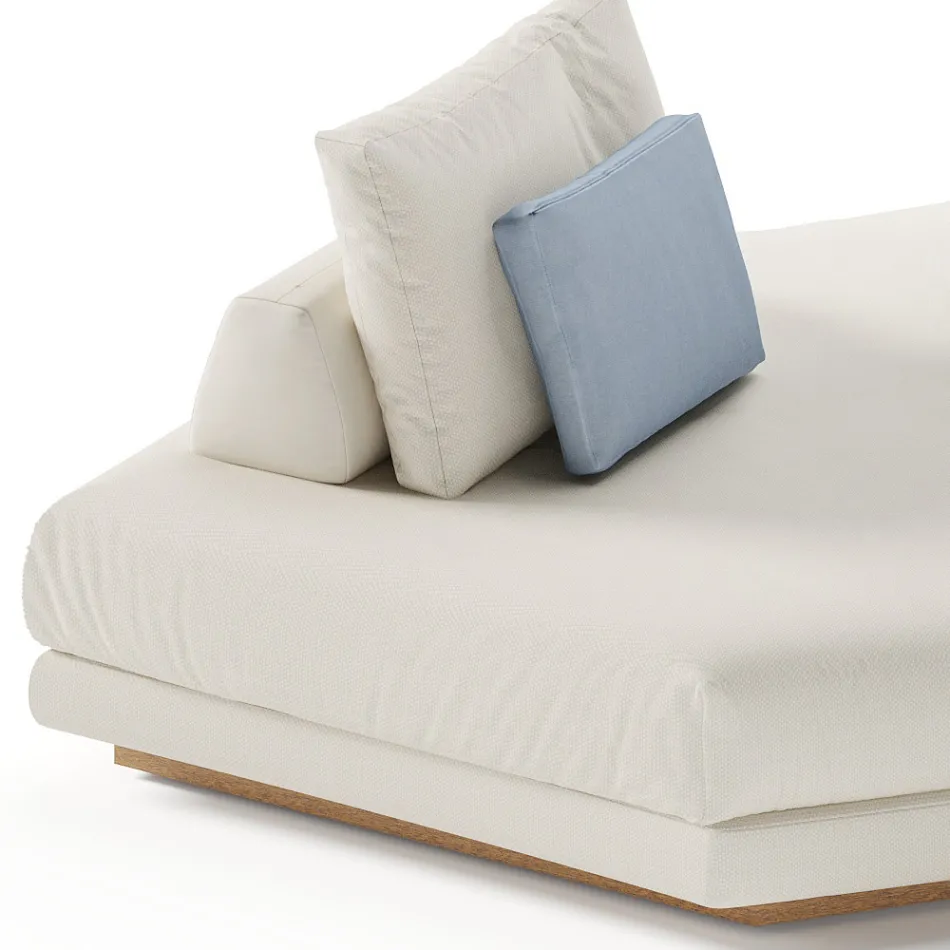 Tumbona de jardín de esquina en tela Made in Italy - Rubik viadurini