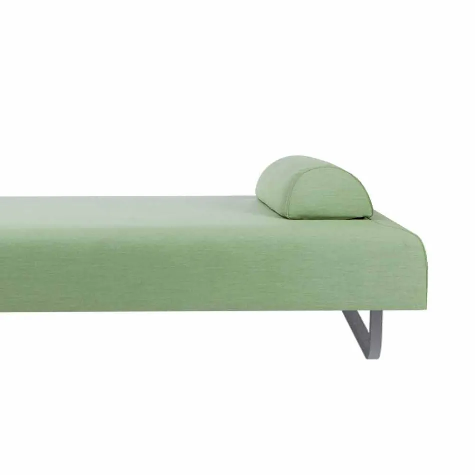 Chaise Longue de diseño para exteriores en metal y tela Made in Italy - Selia viadurini