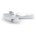 Chaise Longue de exterior de diseño en polietileno blanco Made in Italy - Ervin viadurini