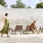 Chaise Longue de Jardín Aluminio y Tejido Técnico - Bahia by Varaschin viadurini