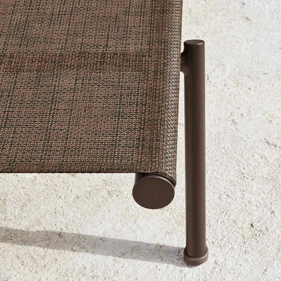 Chaise Longue de Jardín Aluminio y Tejido Técnico - Bahia by Varaschin viadurini