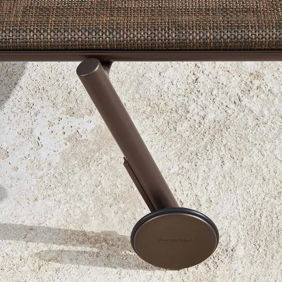 Chaise Longue de Jardín Aluminio y Tejido Técnico - Bahia by Varaschin viadurini