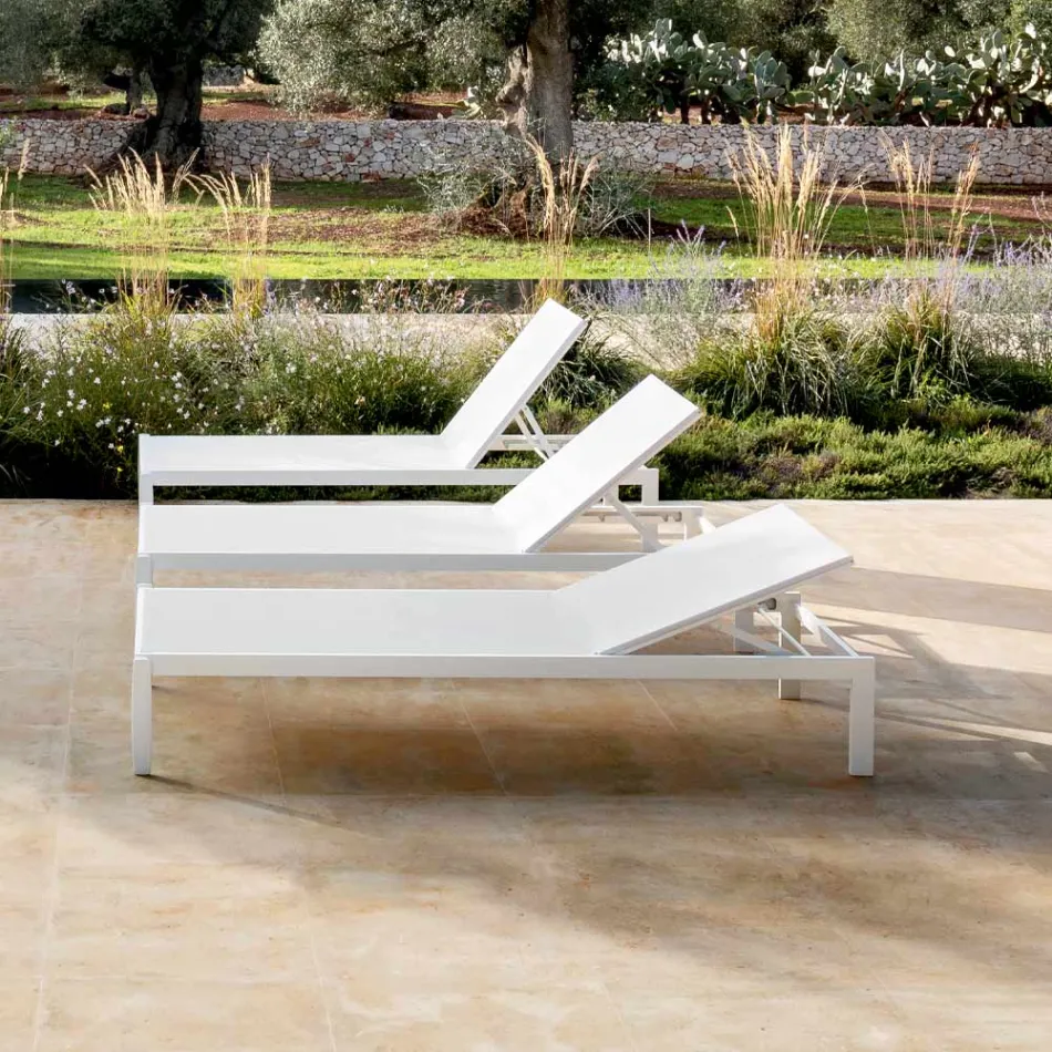 Chaise Longue de Jardín con o sin Colchón de Alta Calidad - Filomenalet viadurini