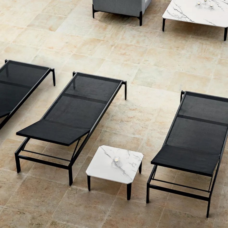 Chaise Longue de Jardín con o sin Colchón de Alta Calidad - Filomenalet viadurini