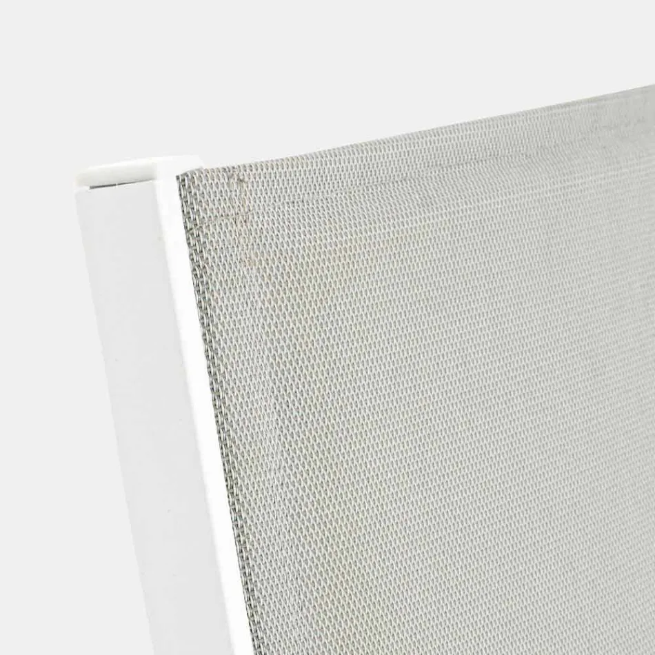 Chaise Longue de jardín con ruedas y respaldo reclinable, 4 piezas - Babilonia viadurini