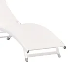 Chaise longue de jardín con estructura de aluminio blanco - Berranger viadurini