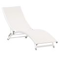 Chaise longue de jardín con estructura de aluminio blanco - Berranger
