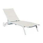 Chaise longue de jardín de aluminio con asiento de textileno - Zohra viadurini