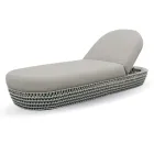 Chaise longue de caucho para jardín con estructura de cuerda tejida - Shuffle viadurini