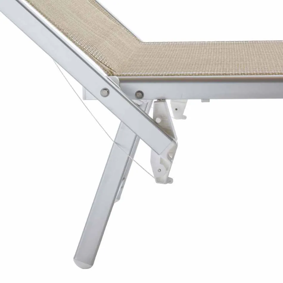 Chaise Longue de jardín moderno con sombrilla y respaldo reclinable - Arnold viadurini