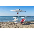 Chaise Longue de jardín moderno con sombrilla y respaldo reclinable - Arnold viadurini