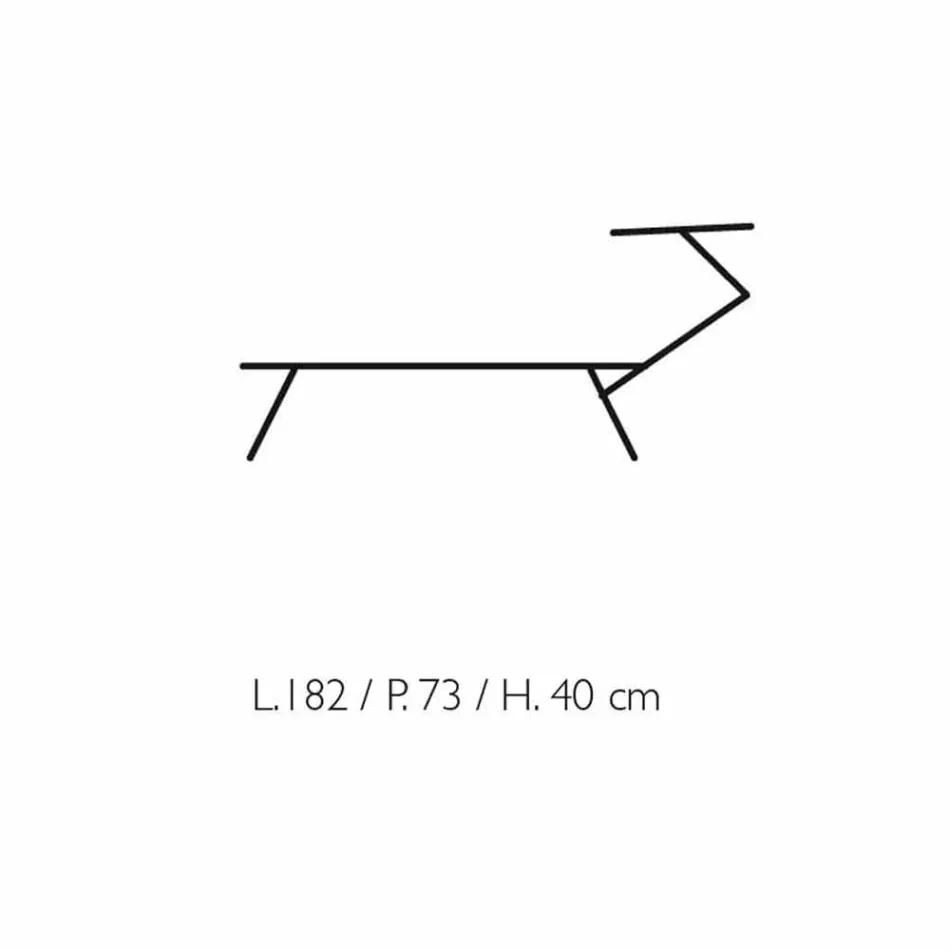 Chaise Longue de jardín moderno con sombrilla y respaldo reclinable - Arnold viadurini