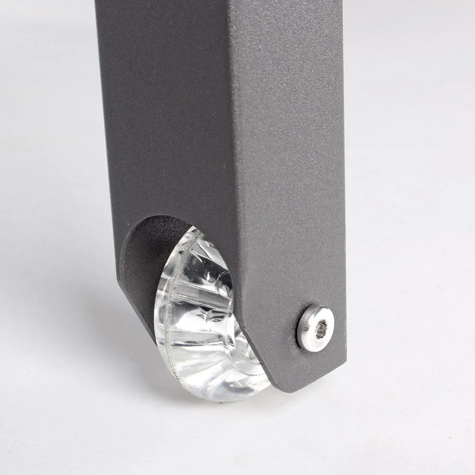 Chaise Longue de Jardín Reclinable de Aluminio, Homemotion, 4 Piezas - Lester viadurini